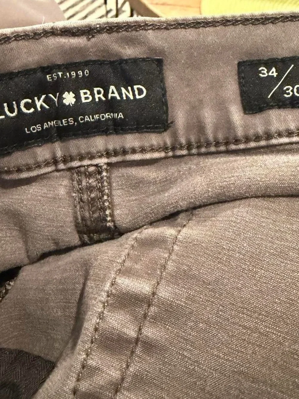Lucky Brand Men's Gray 121 Slim Straight Pants 34x30